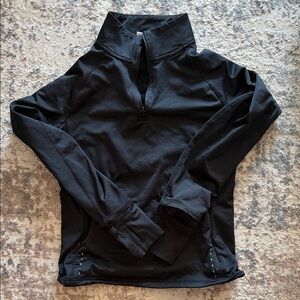 Senita Athletics black fleece pullover